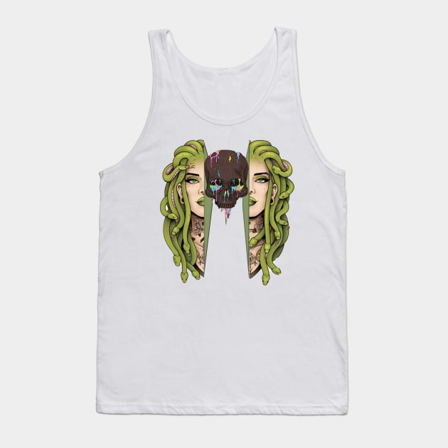 Medusa and Skulls Inner Beauty Tank Top by r_s980l